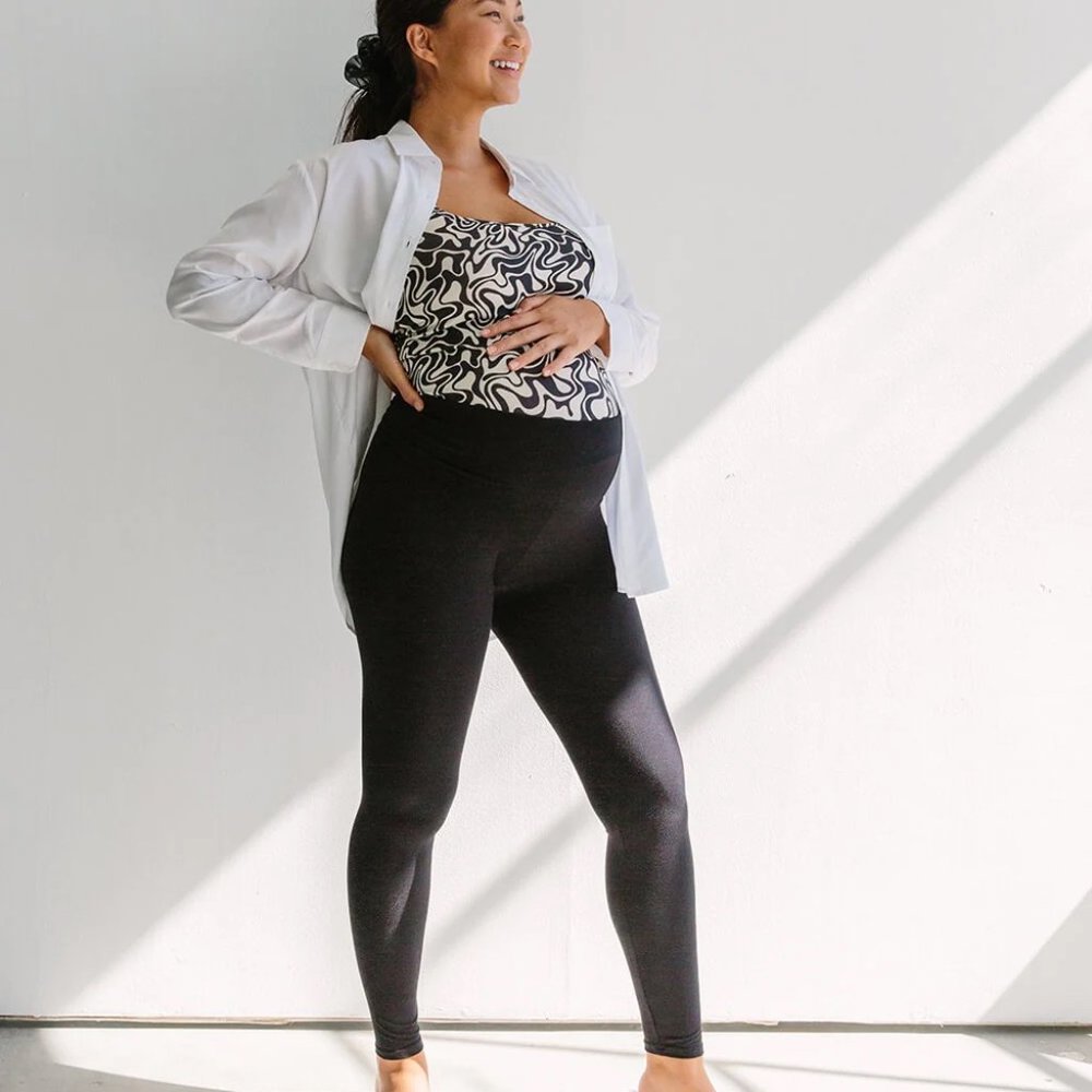 Storq Maternity Leggings, Size 2, black, like new